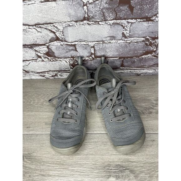 Keen Gray Textile Knit Lace Up Athletic Sneakers Shoes Women Sz 7M US/37.5EU - Picture 11 of 16